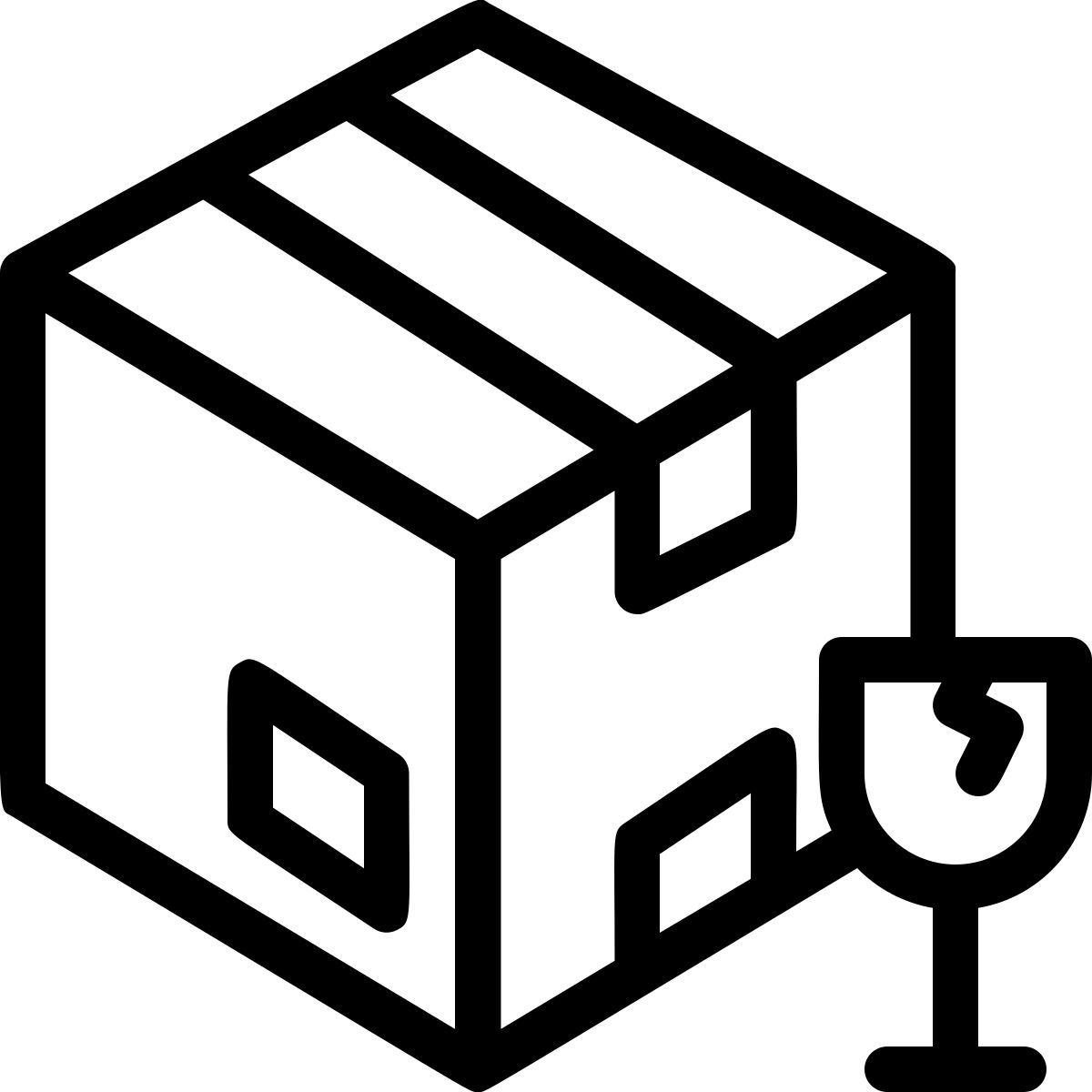 box with fragile icon