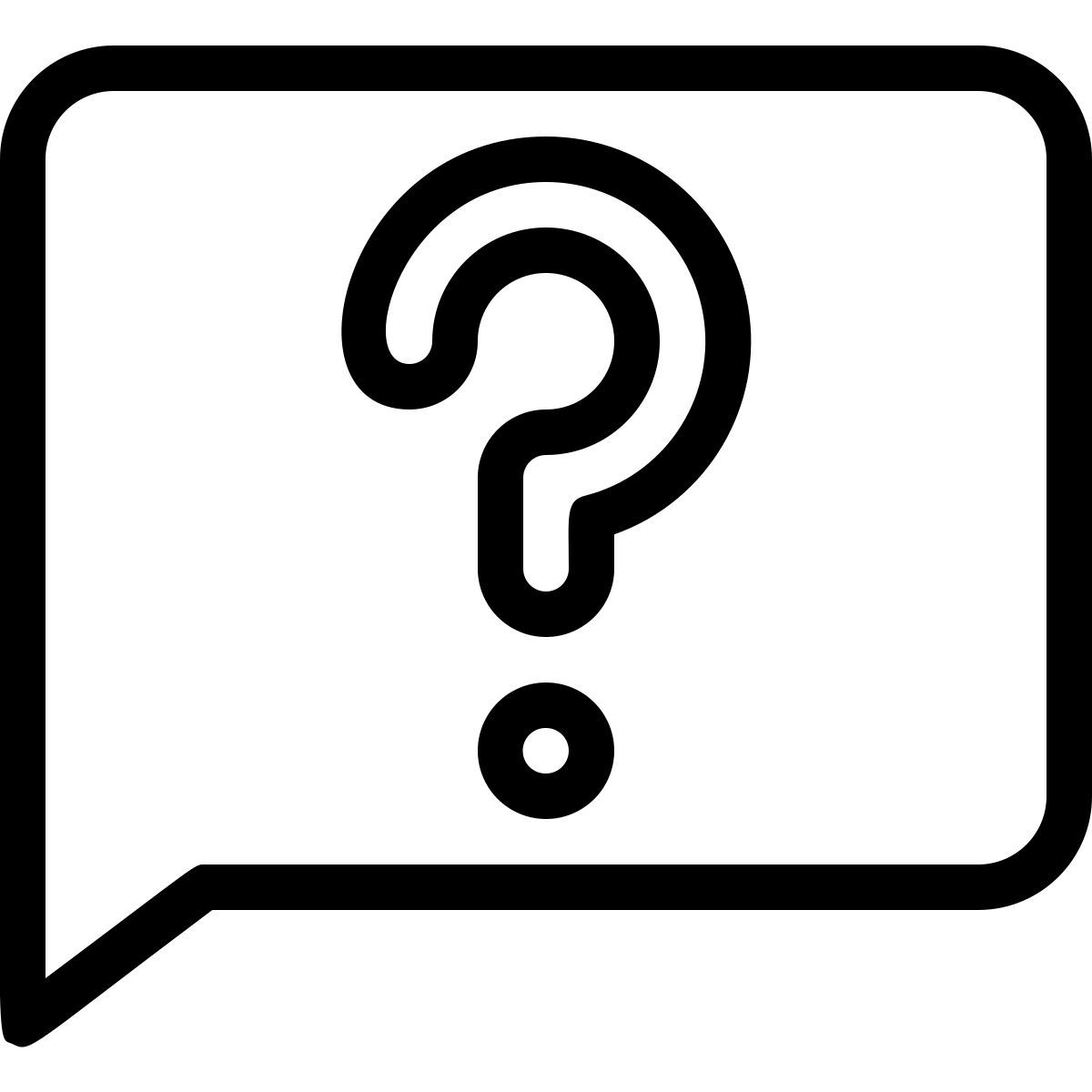 bubble word question sign icon