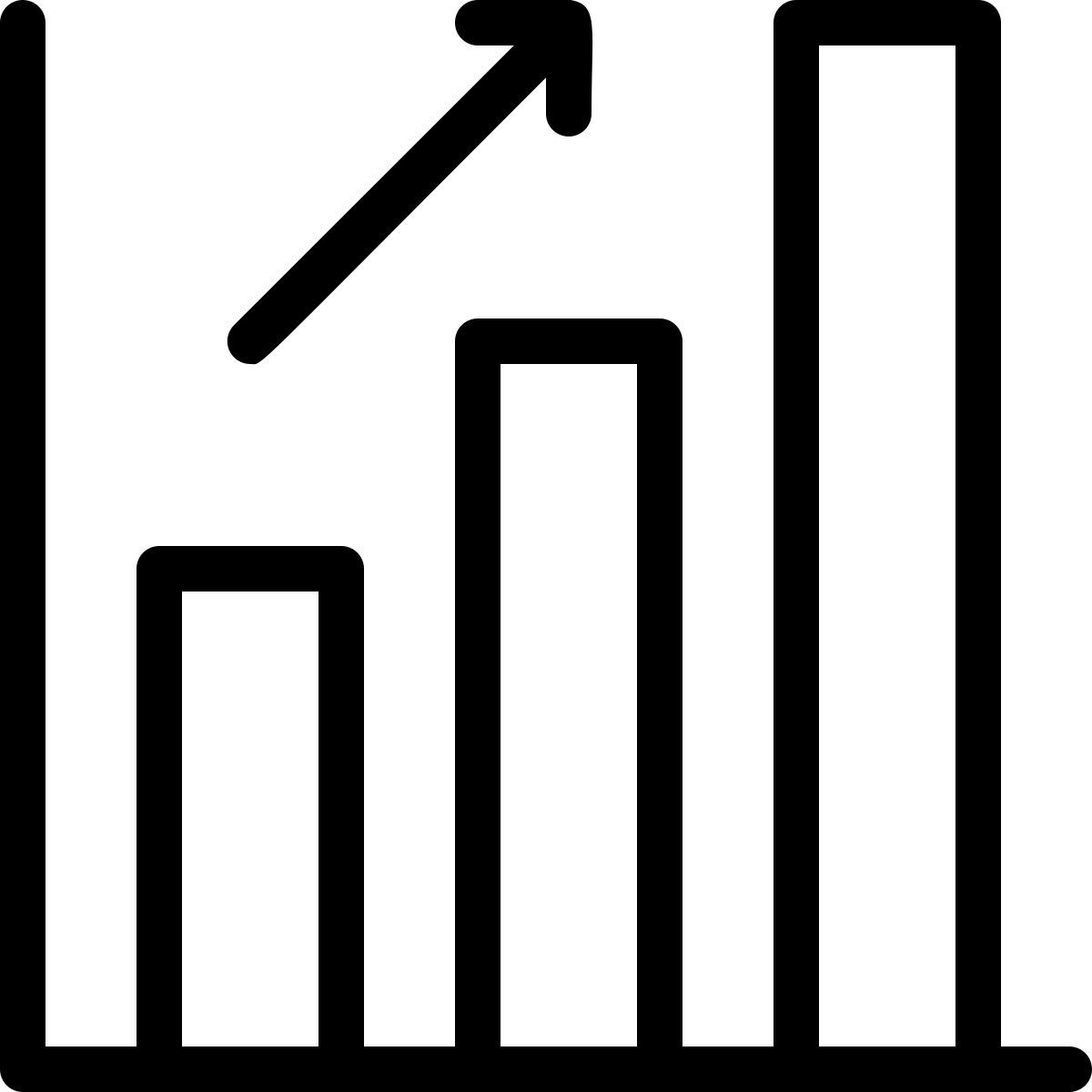 chartstatistik steigt icon