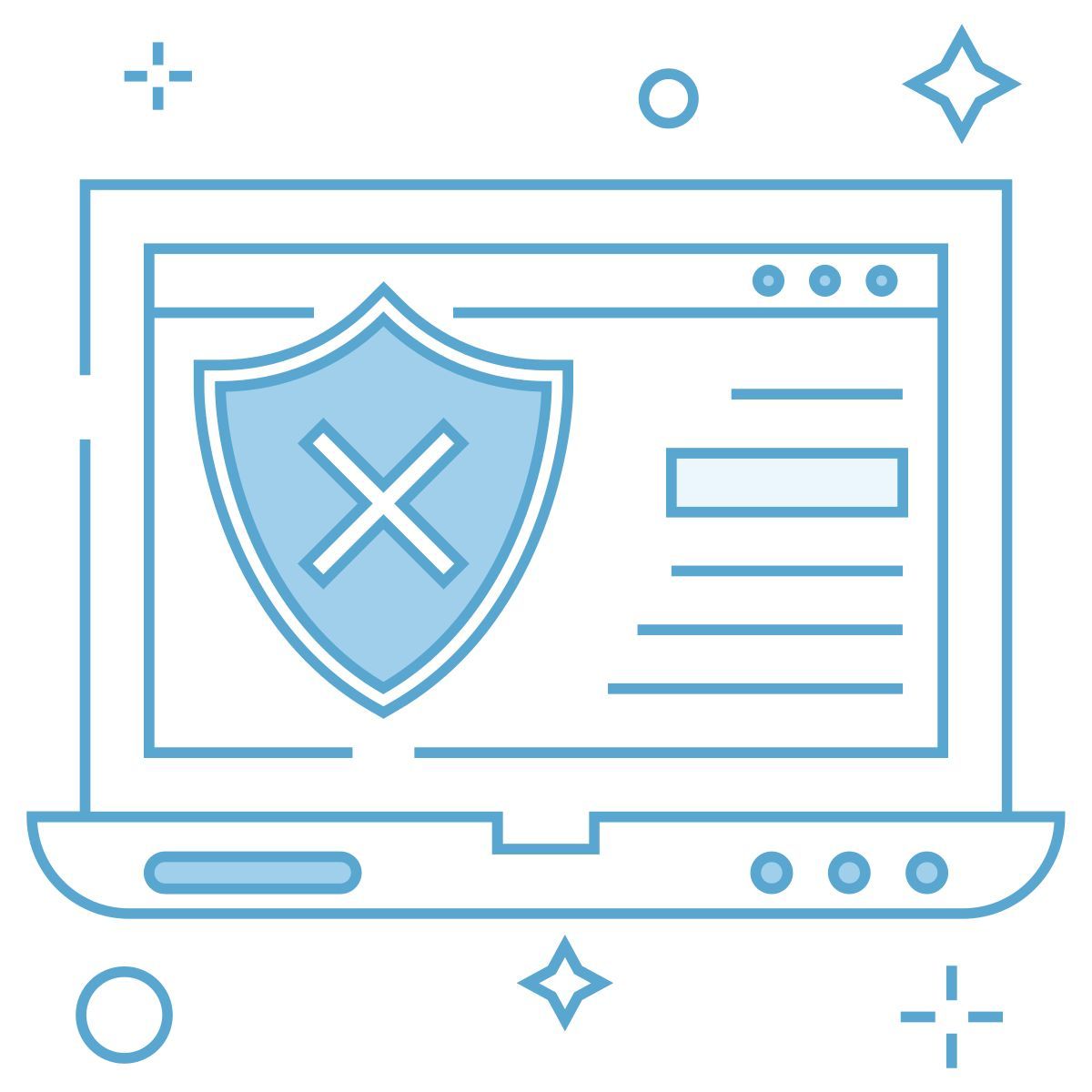 unsafe computer icon