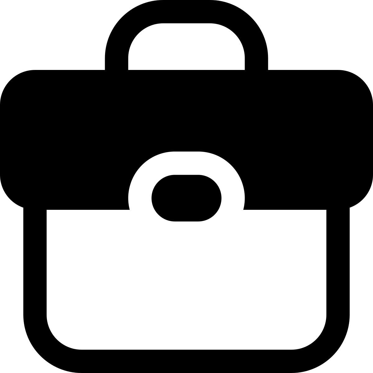 vista frontale di borsa icon