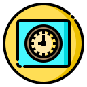 external Clock-user-interface-color-line-others-cattaleeya-thongsriphong icon