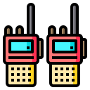 external Walkie-Talkie-electronic-devices-color-line-others-cattaleeya-thongsriphong icon