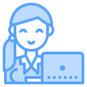 external Woman-user-with-laptop-blue-others-cattaleeya-thongsriphong-3 icon