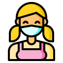 external avatar-female-avatar-with-medical-mask-color-line-others-cattaleeya-thongsriphong-2 icon