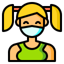 external avatar-female-avatar-with-medical-mask-color-line-others-cattaleeya-thongsriphong-3 icon