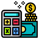 external calculator-money-color-line-others-cattaleeya-thongsriphong icon