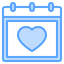 external calendar-love-blue-others-cattaleeya-thongsriphong-2 icon