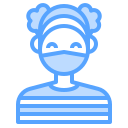 external medical-female-avatar-with-medical-mask-blue-others-cattaleeya-thongsriphong-4 icon