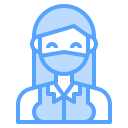 external medical-female-avatar-with-medical-mask-blue-others-cattaleeya-thongsriphong-5 icon