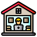 external working-home-office-color-line-others-cattaleeya-thongsriphong icon