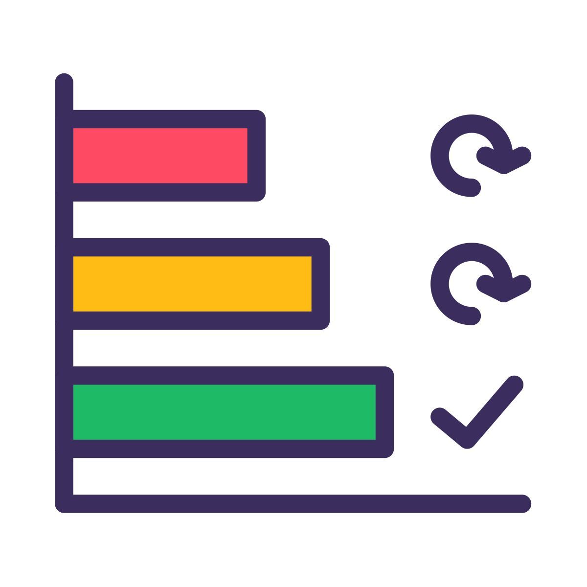 Horizontales Diagramm icon