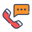 external call-commerce-flat-dashed-others-ghozy-muhtarom icon