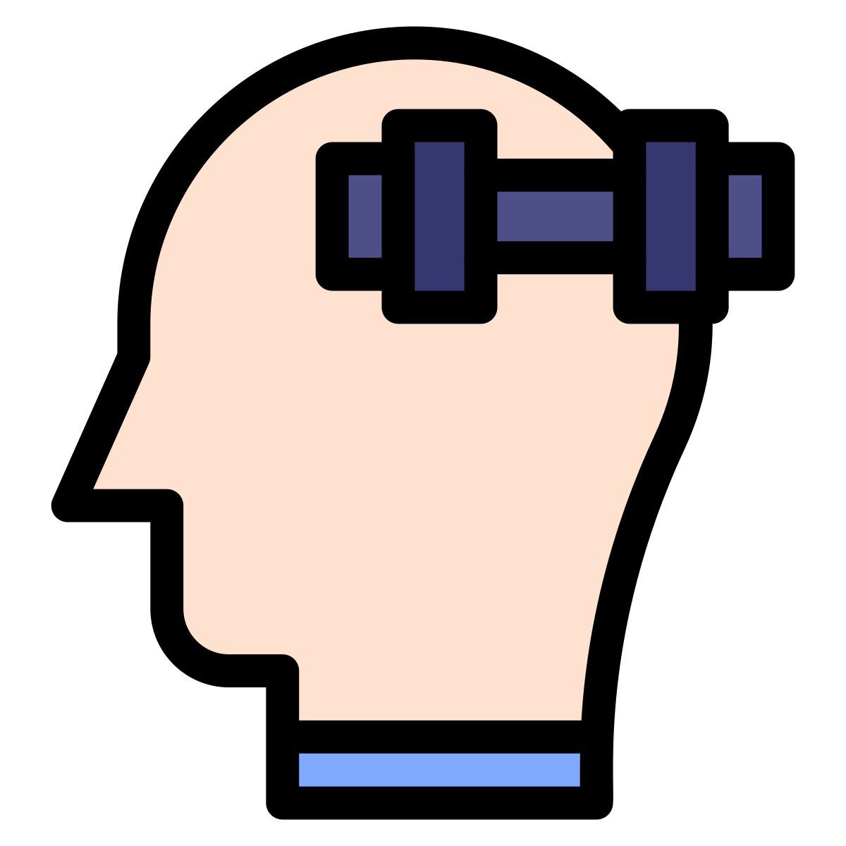 banc de musculation avec haltères icon