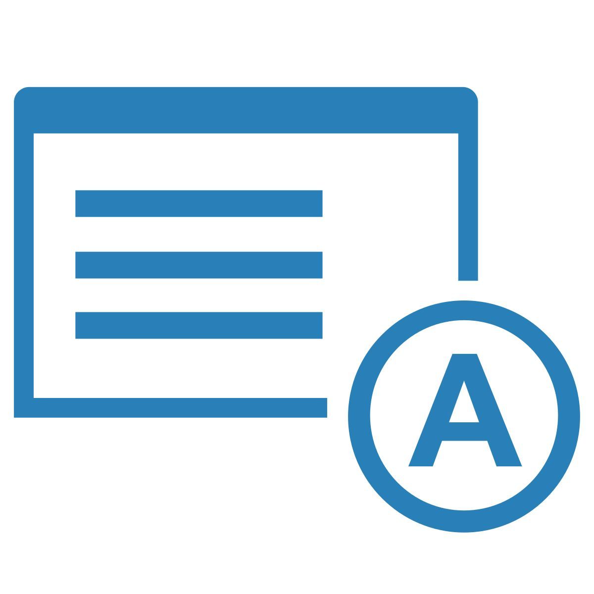 a letter icon