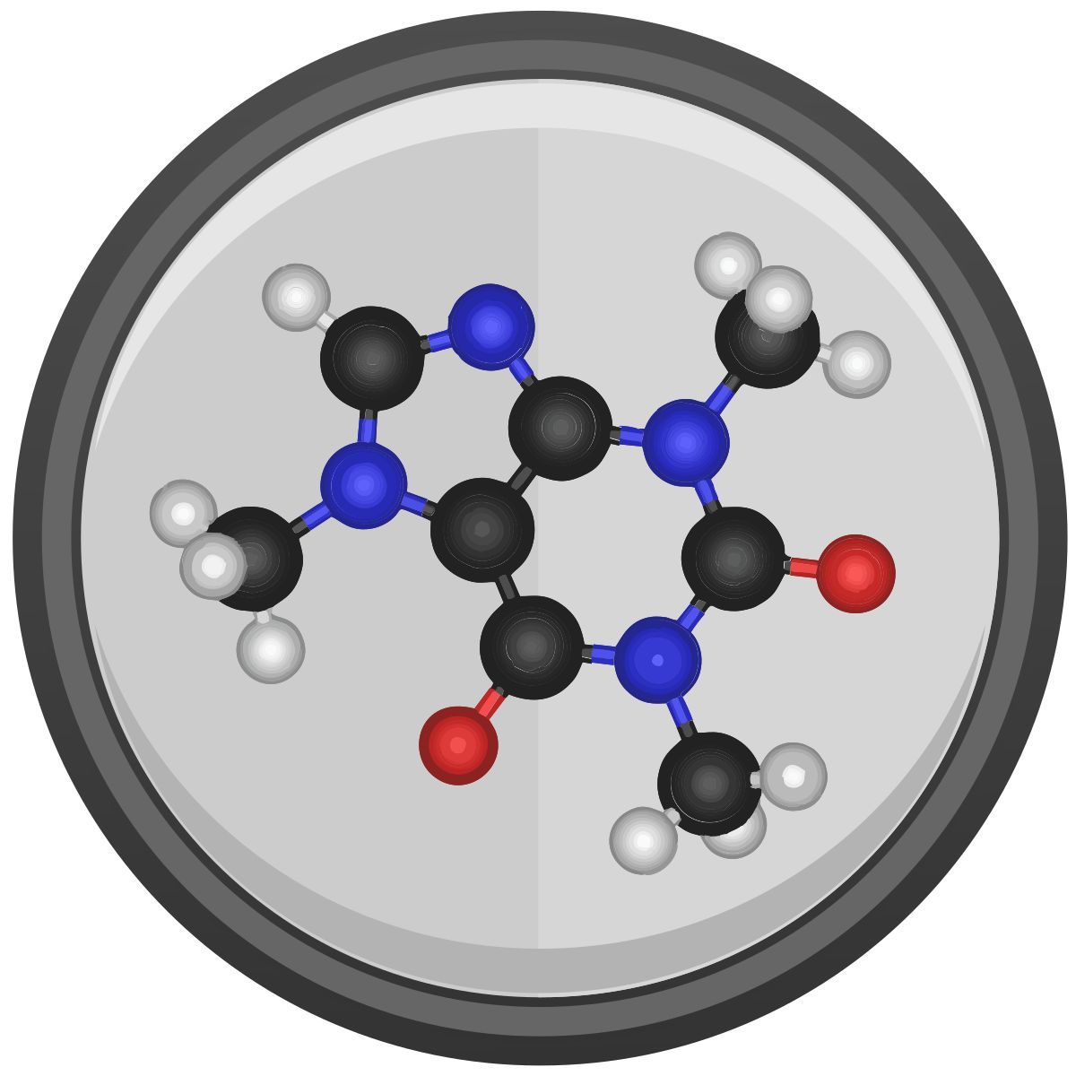 caffeine molecule icon