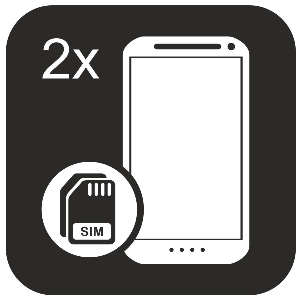 dual sim cards icon