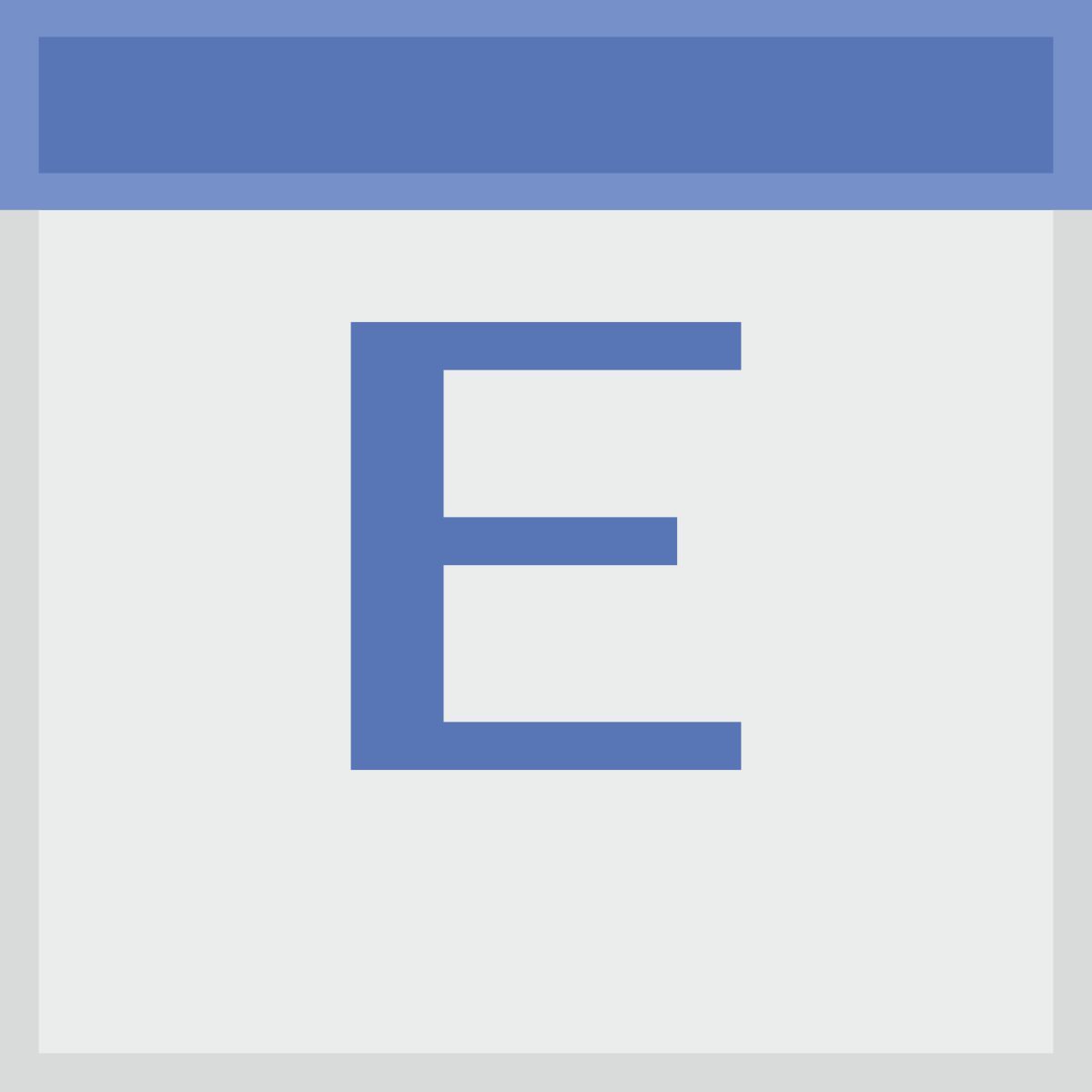 е icon