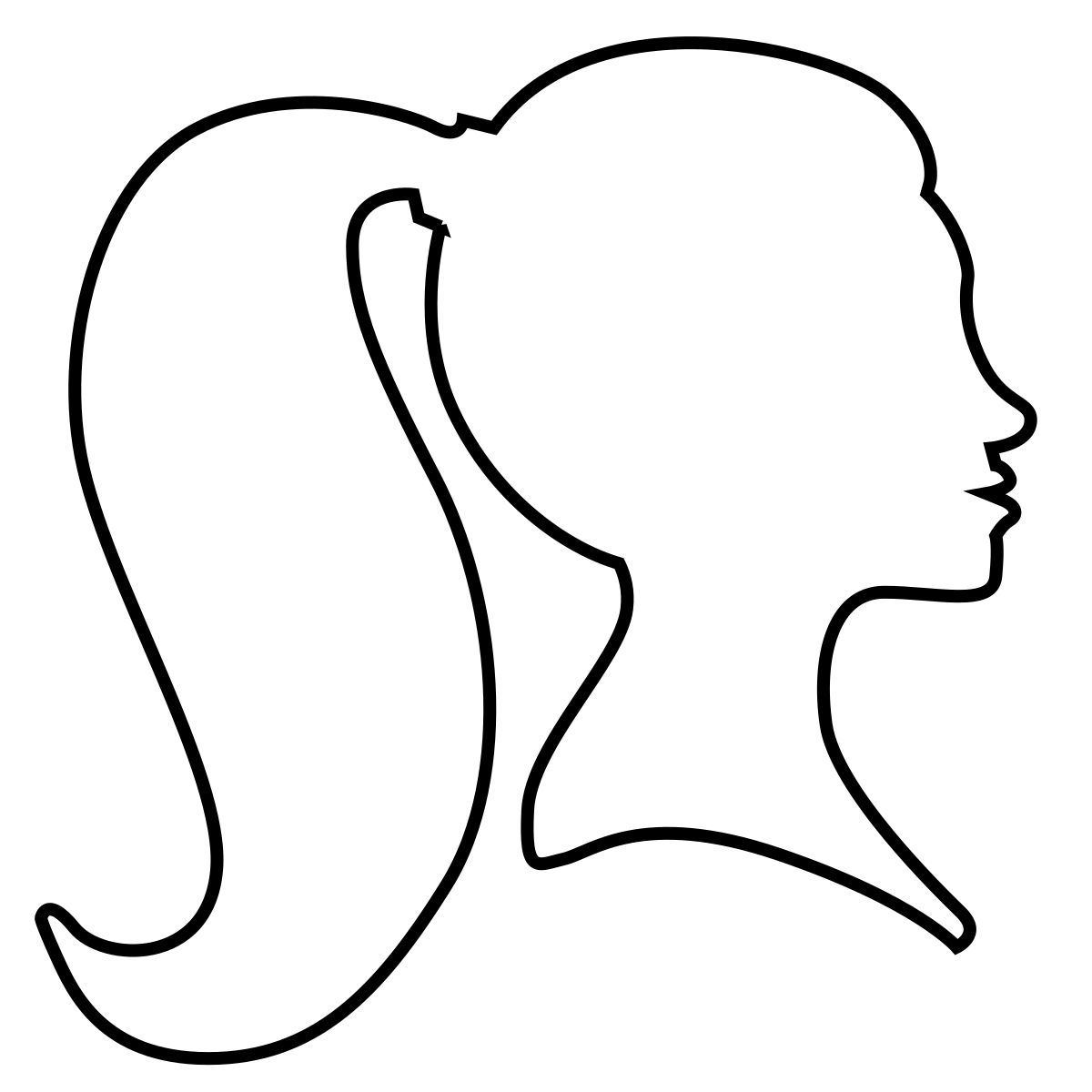 girl portrait icon