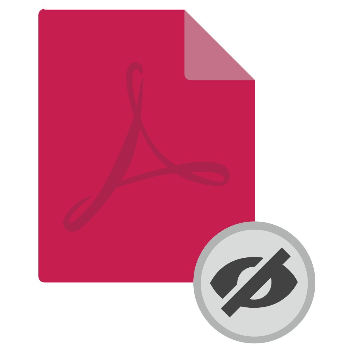hide pdf file icon