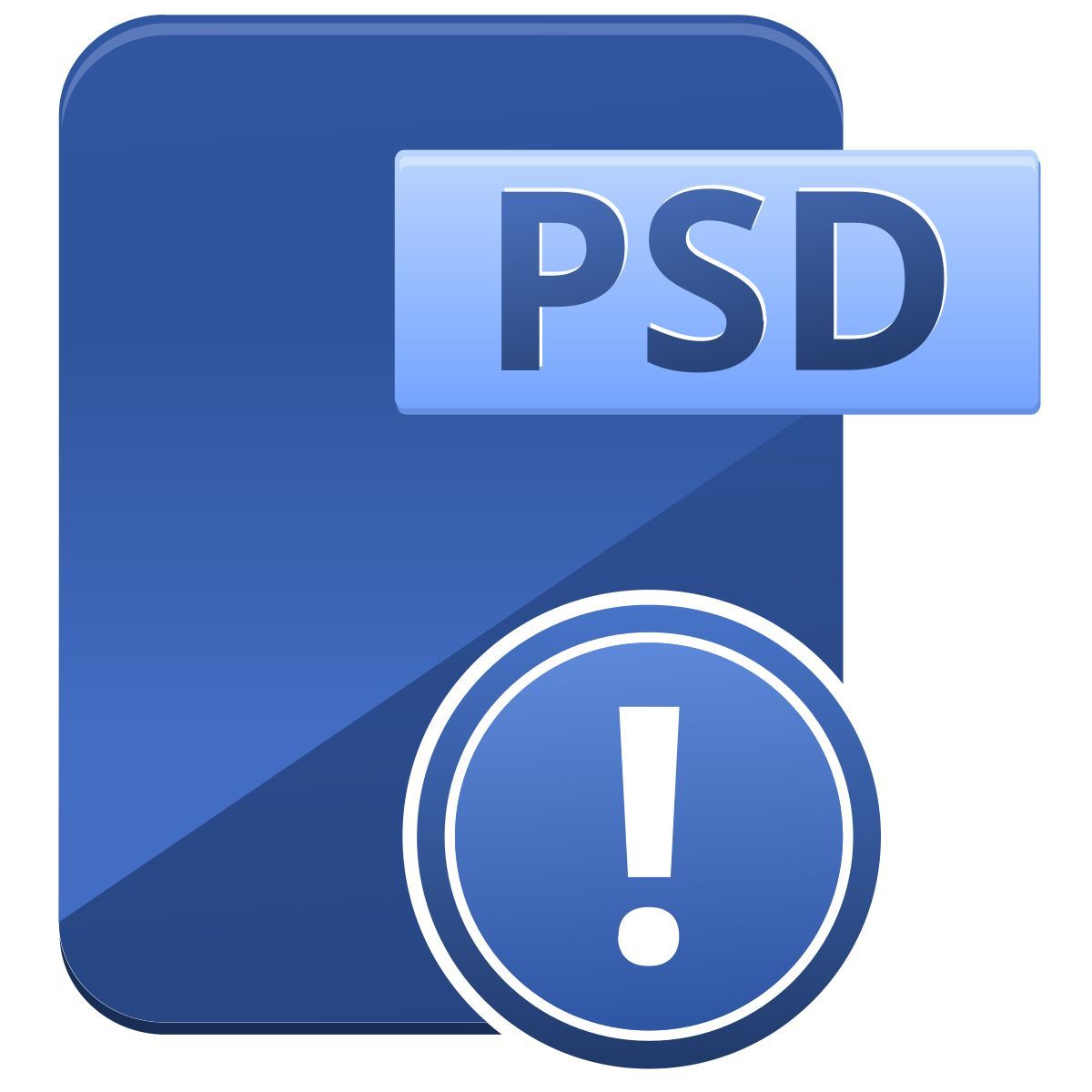 psd file warning icon
