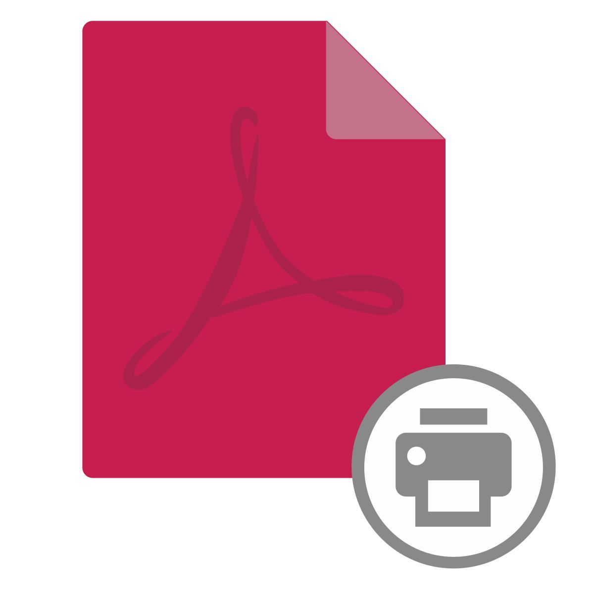 print pdf file icon