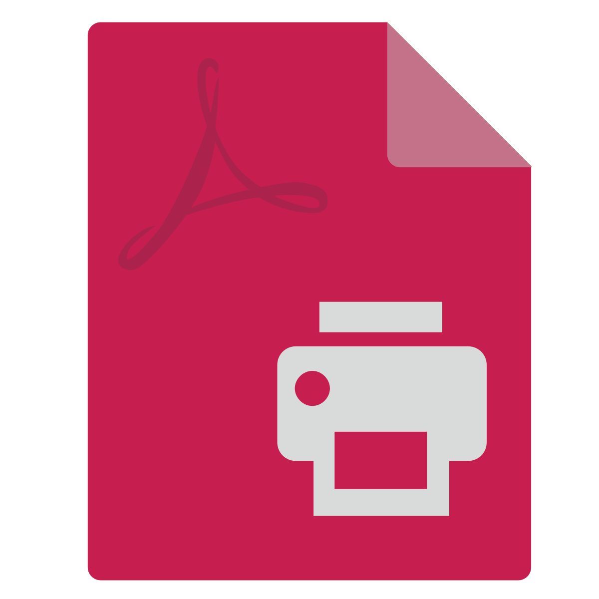 print pdf file icon