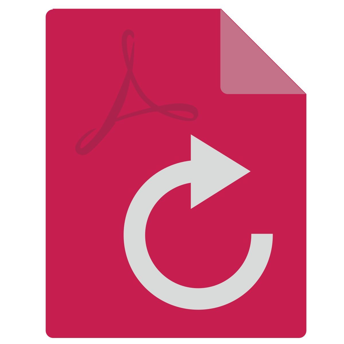 rotate pdf file icon