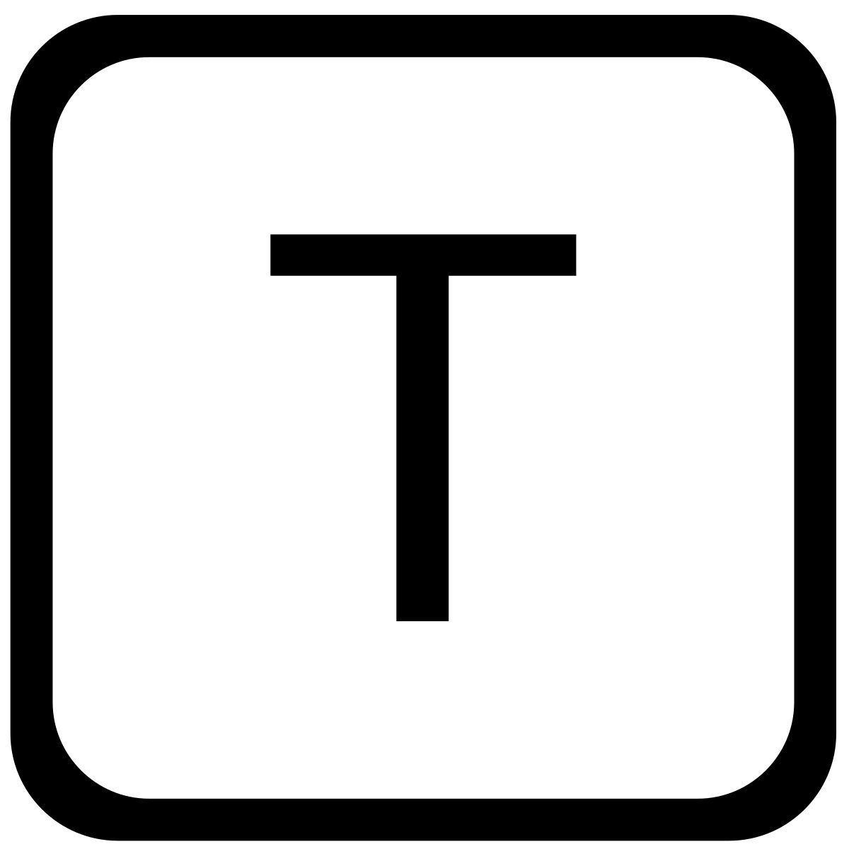 t majuscule icon