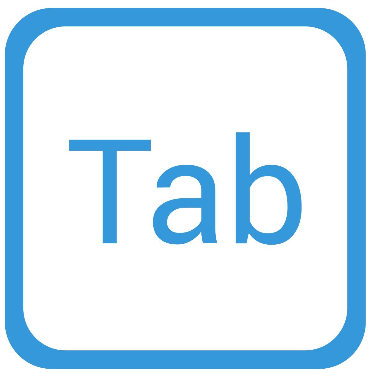 tasto tab icon