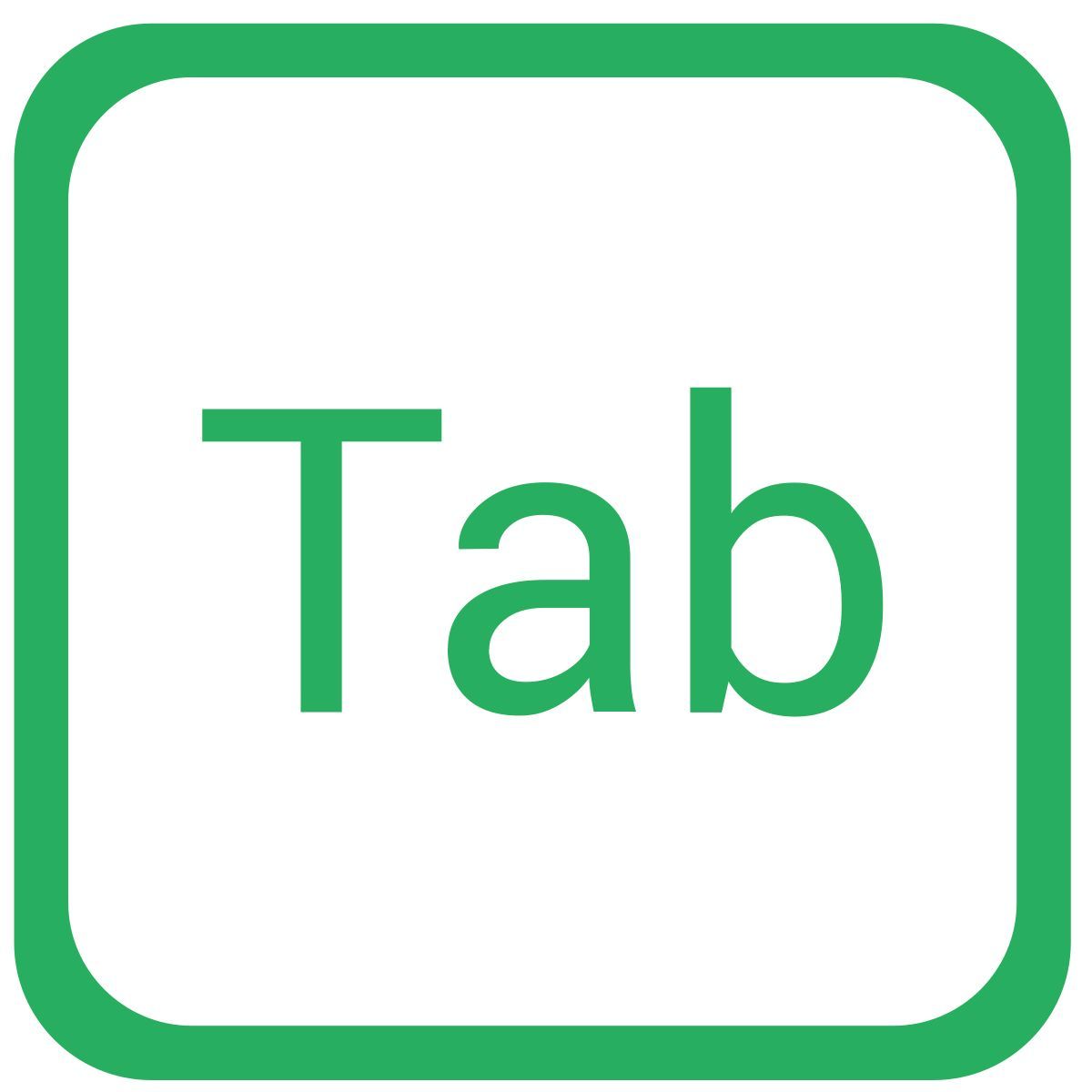 tasto tab icon
