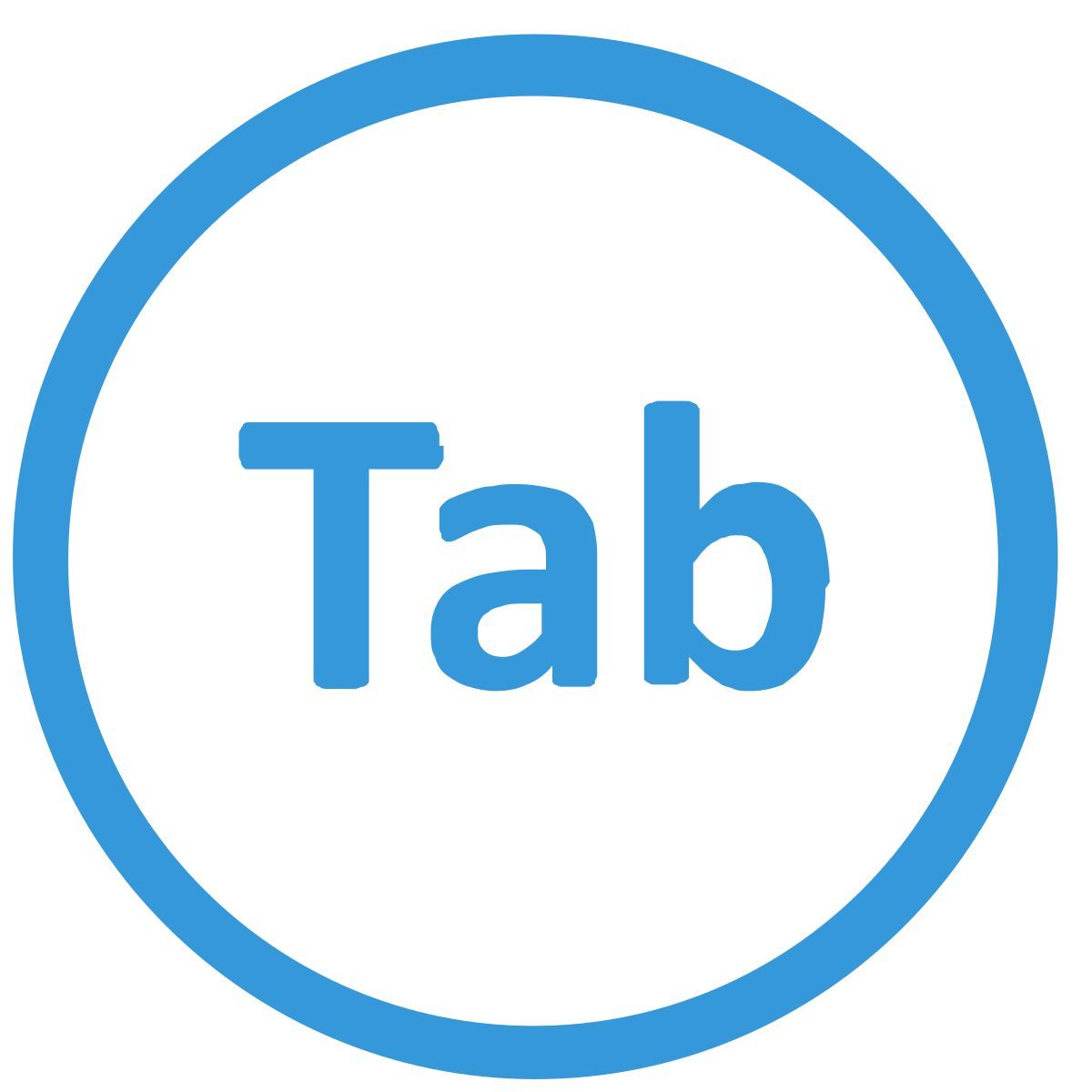 tecla de tabulación icon