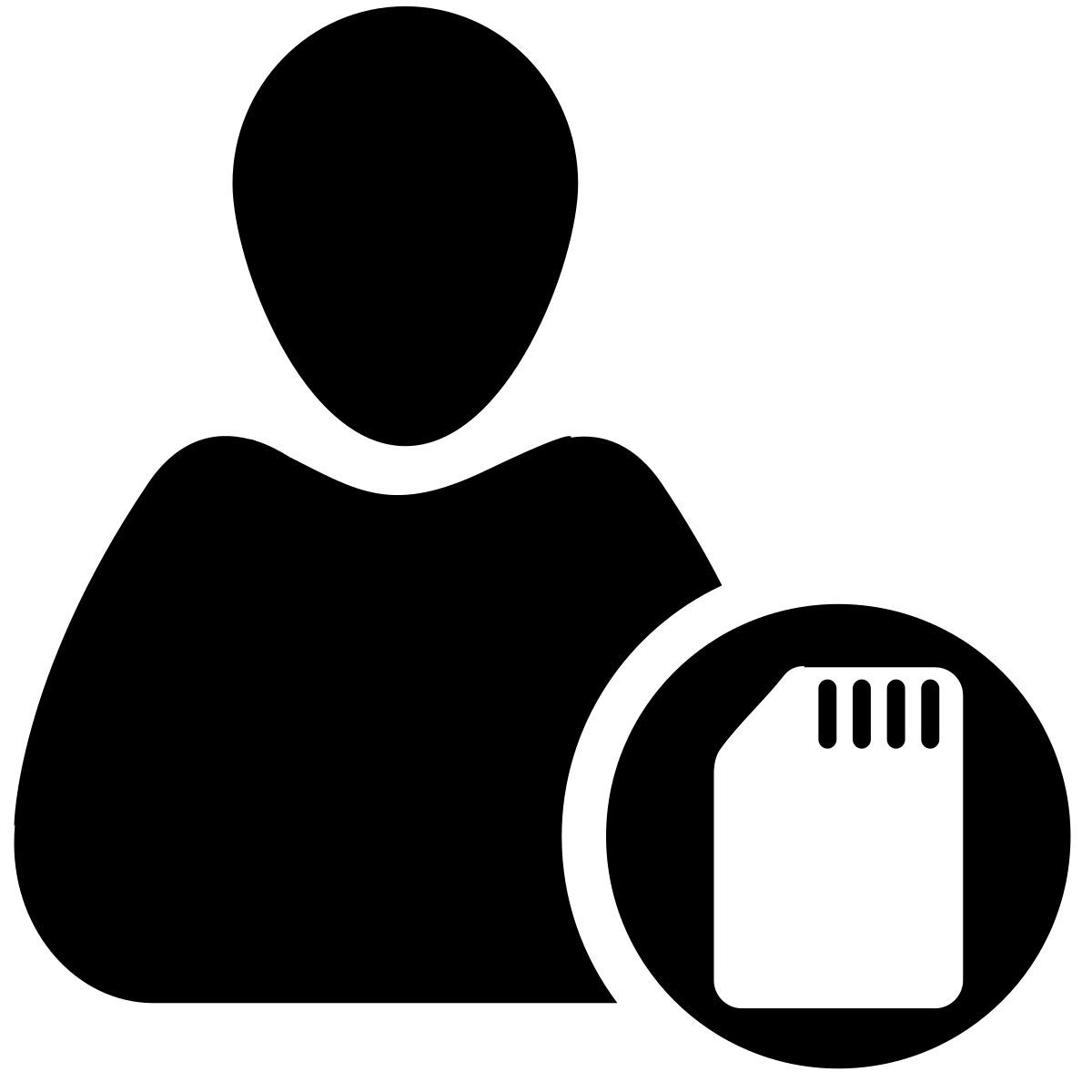 user sim card icon