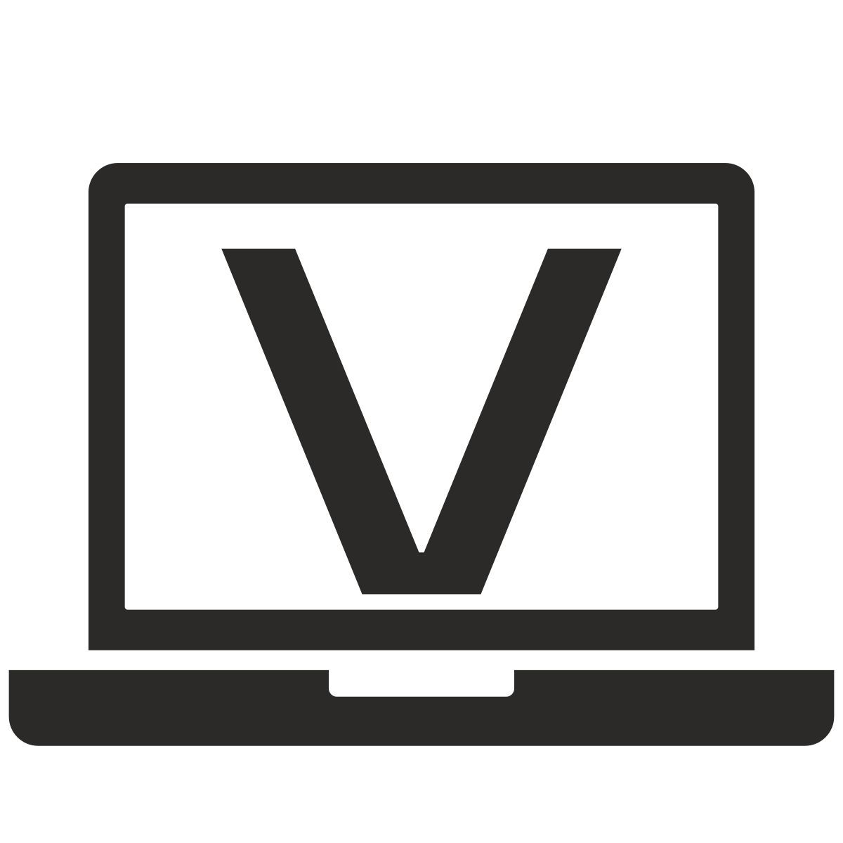 v icon
