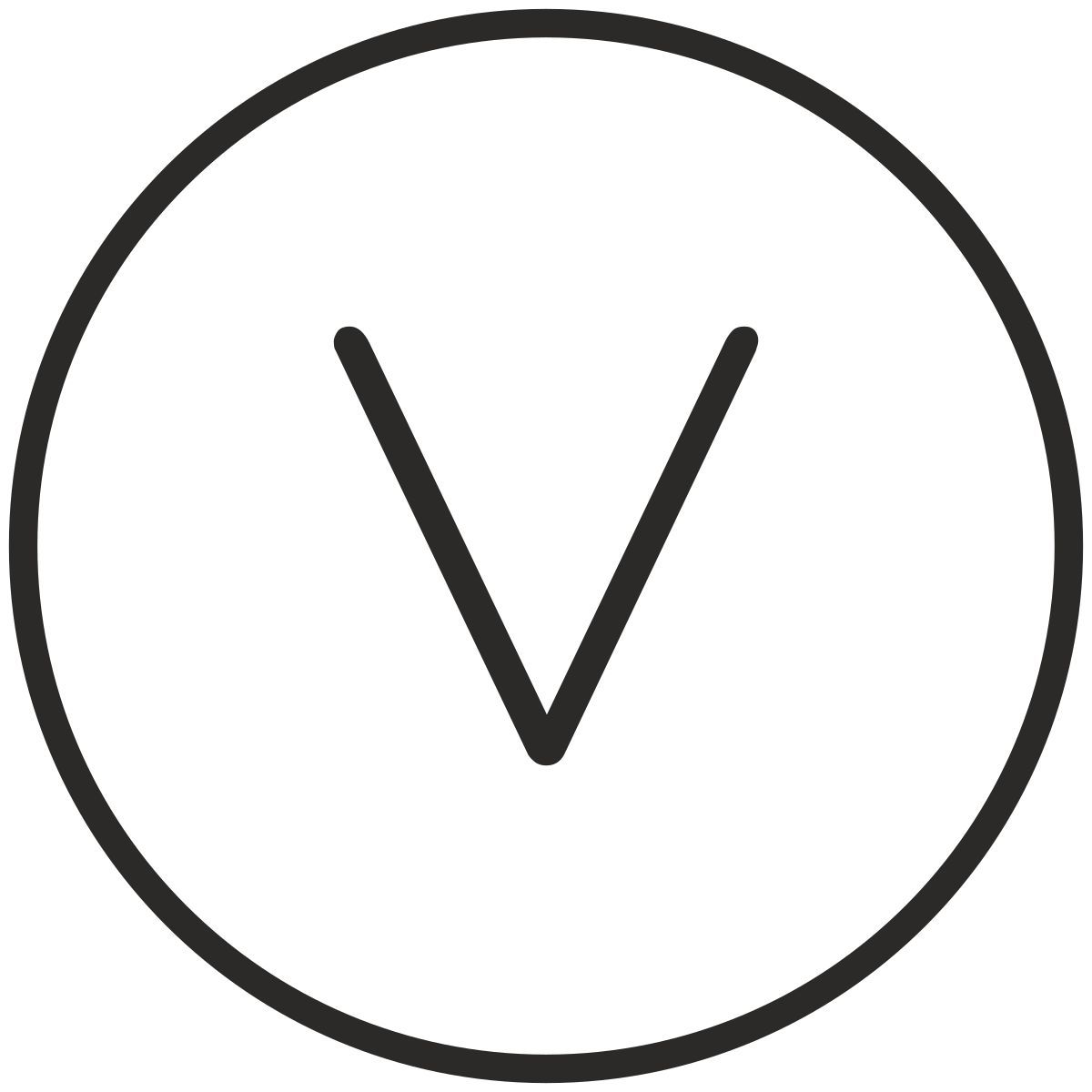 v icon