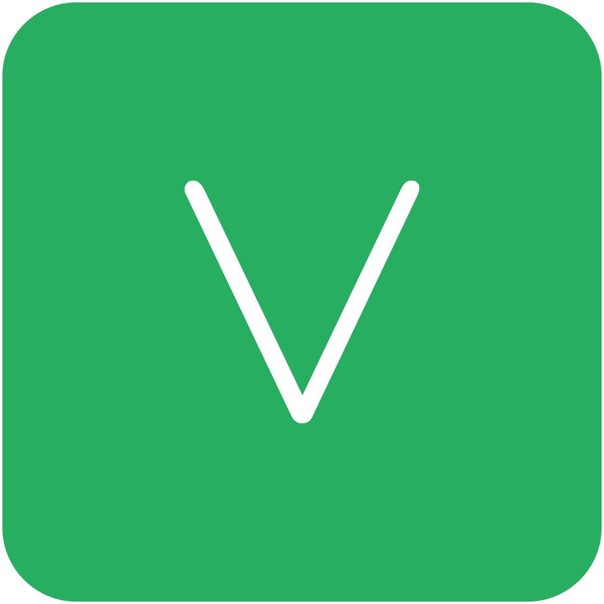 v icon