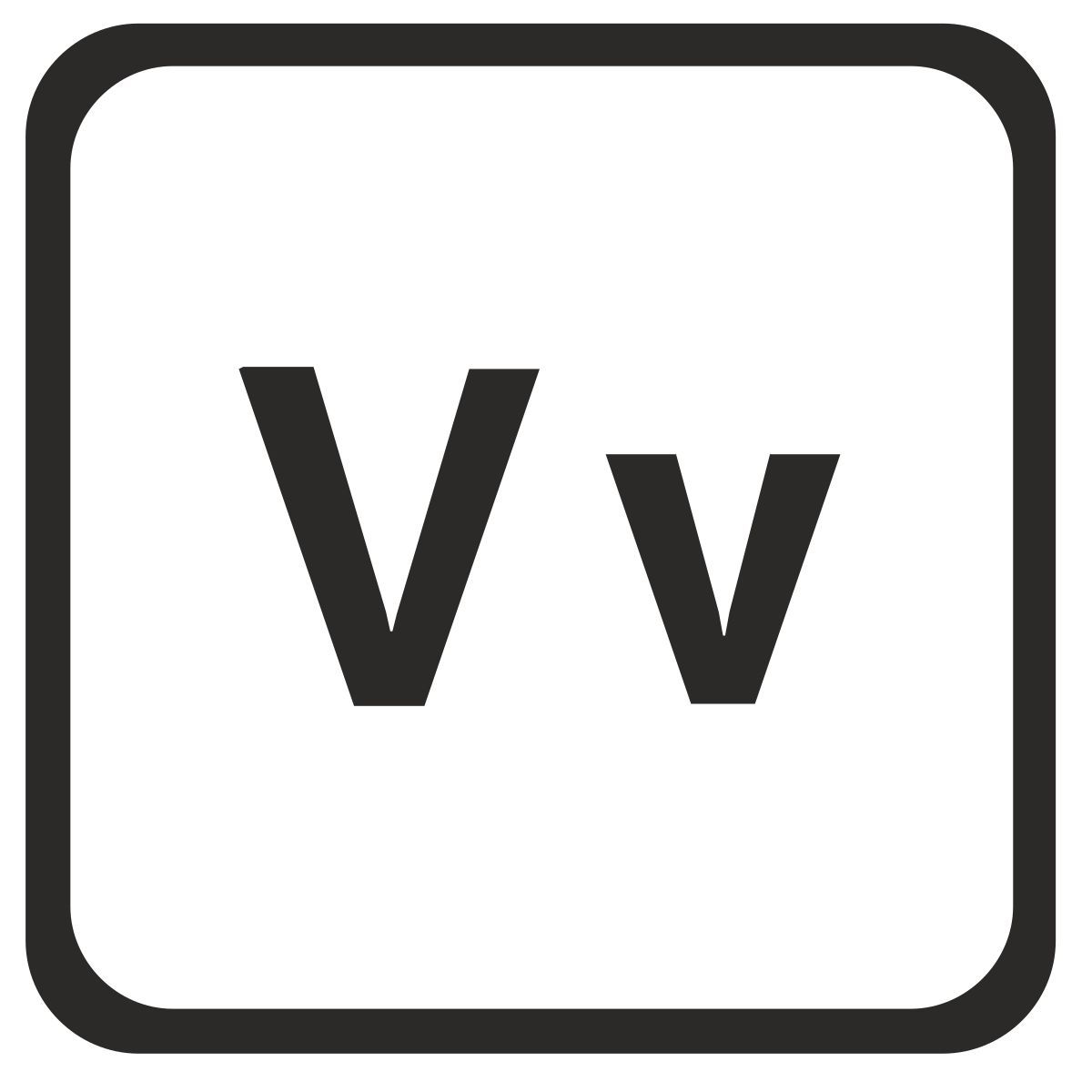 v icon