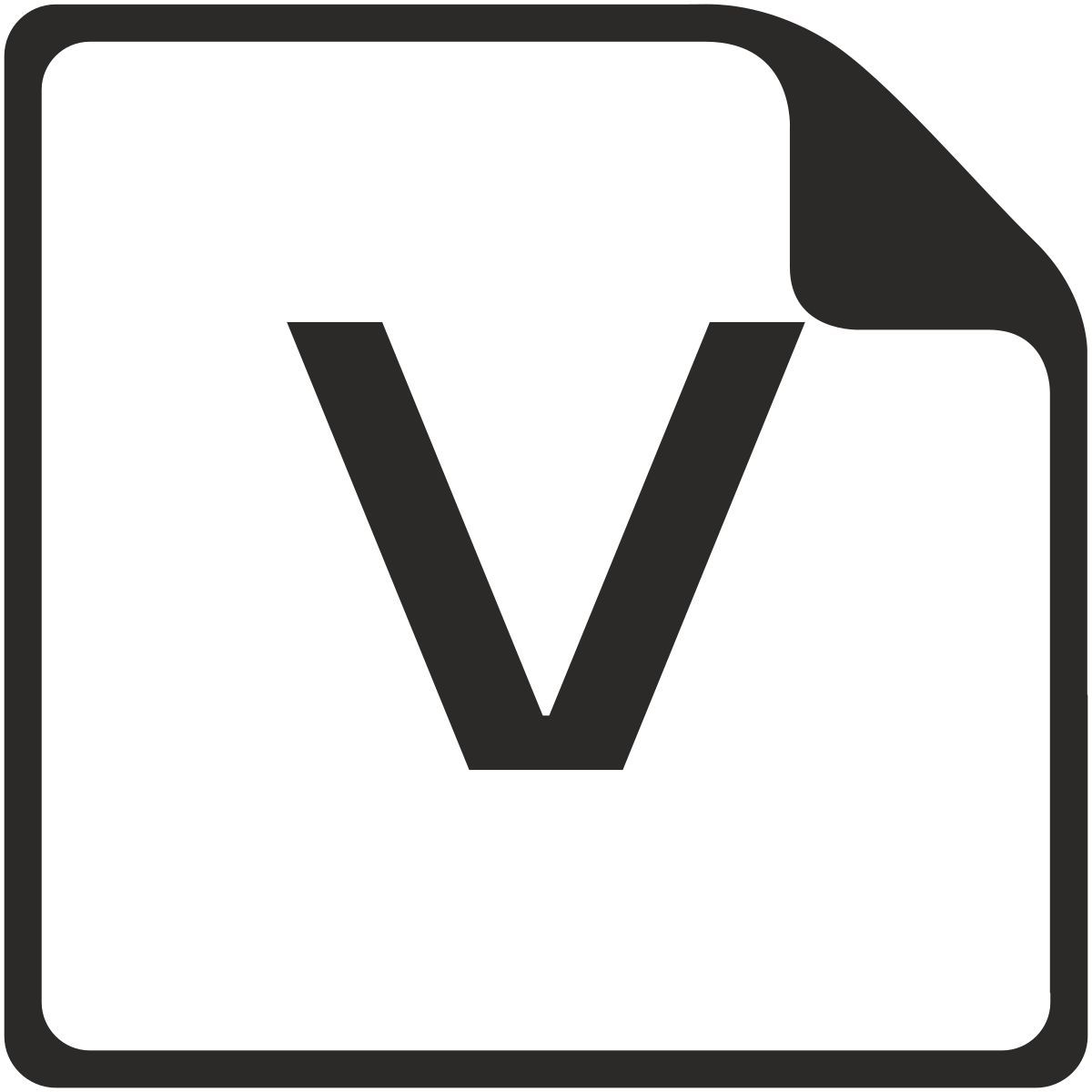 v icon