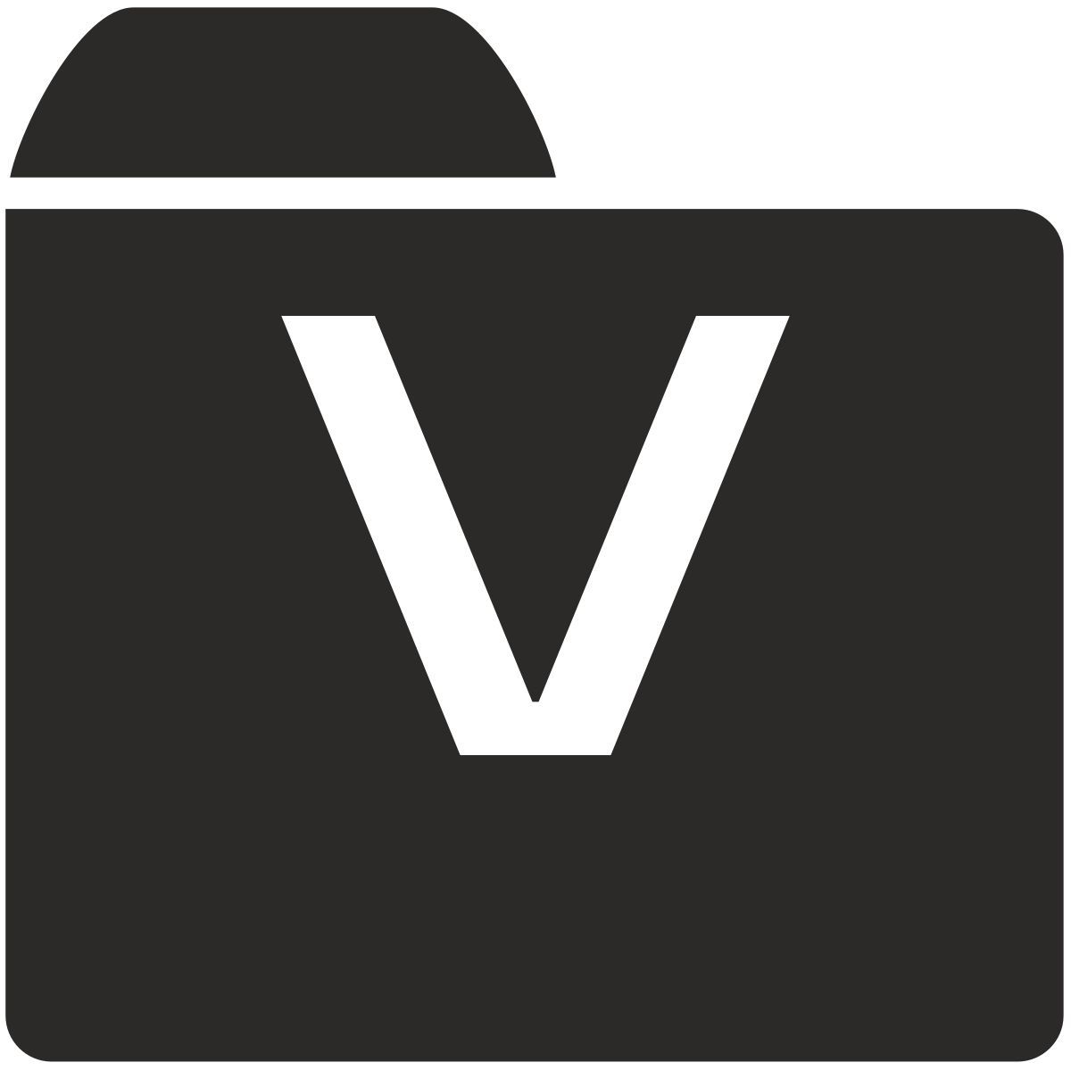 v icon