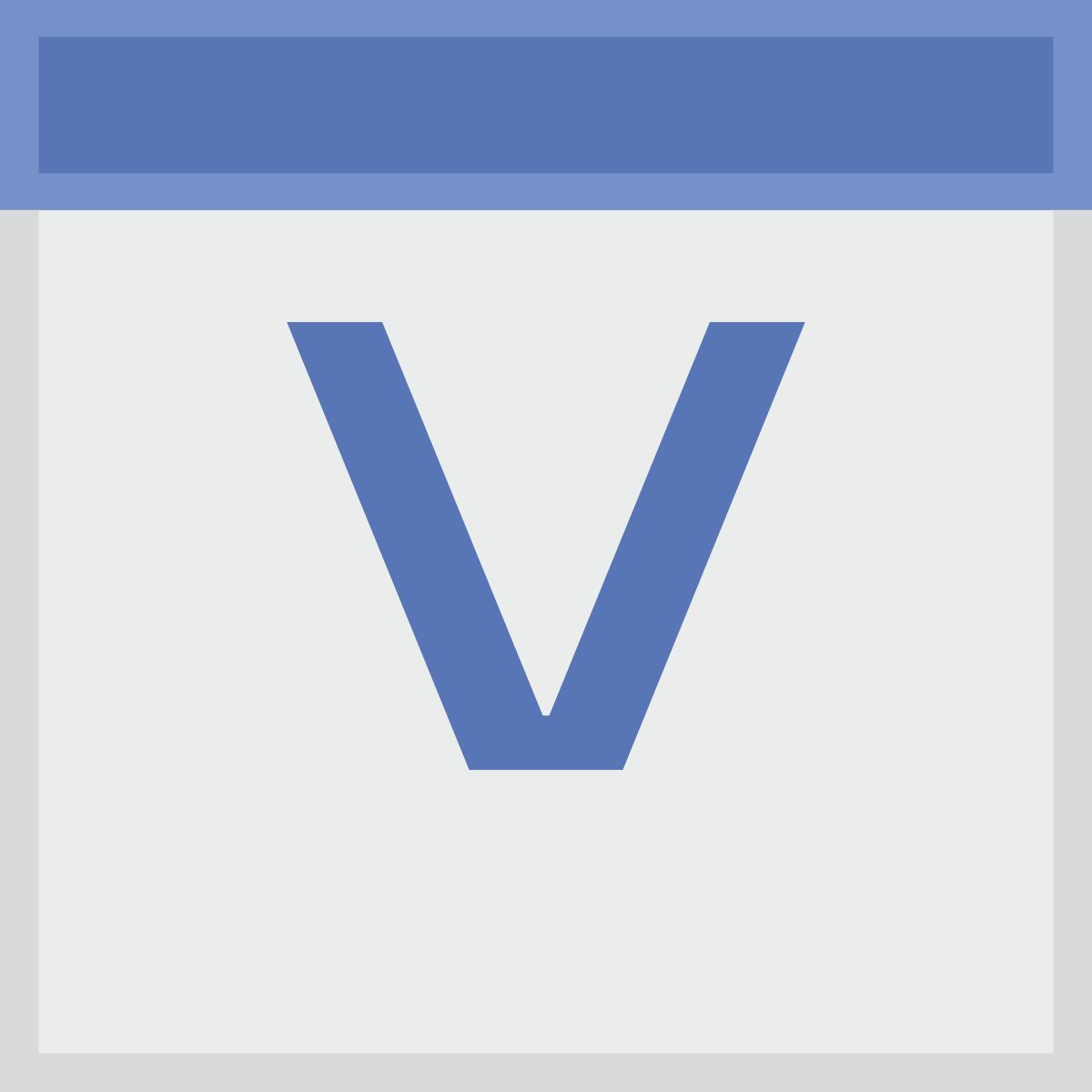 v icon