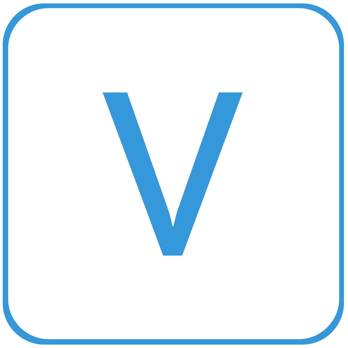 v icon