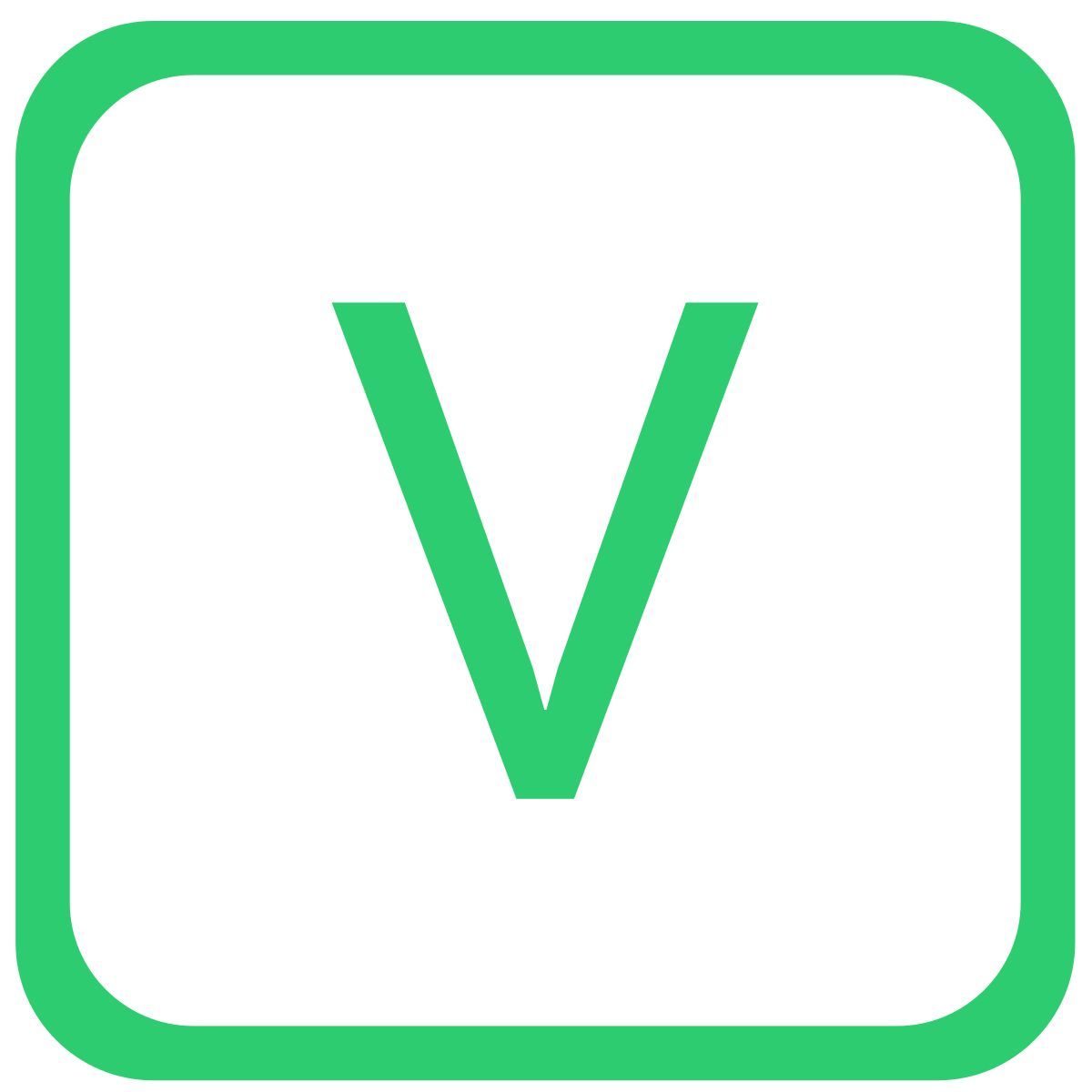 v icon