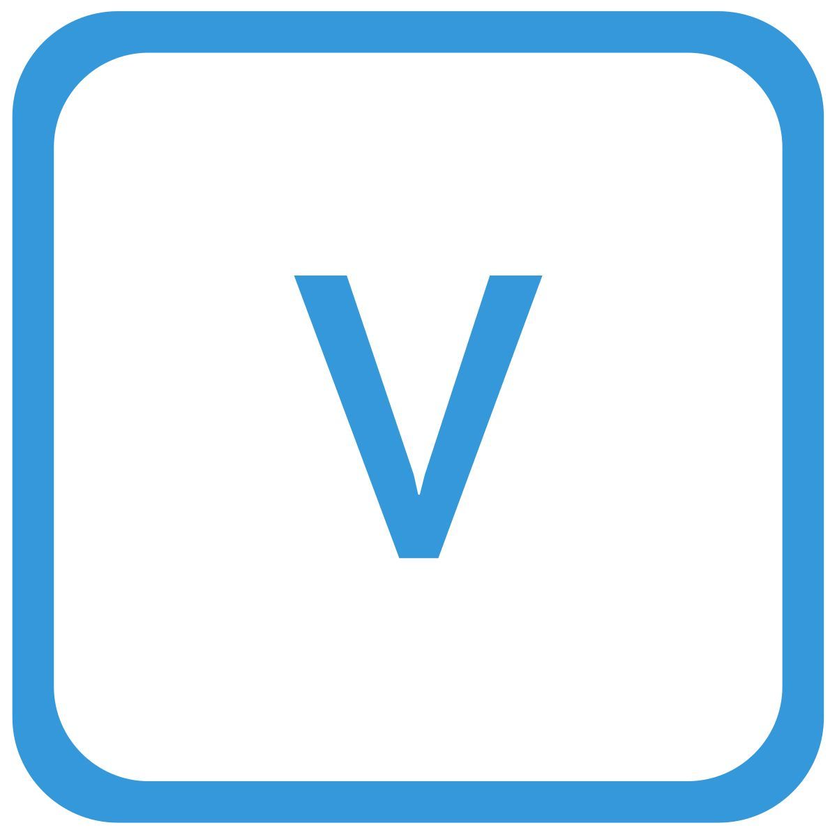 v icon