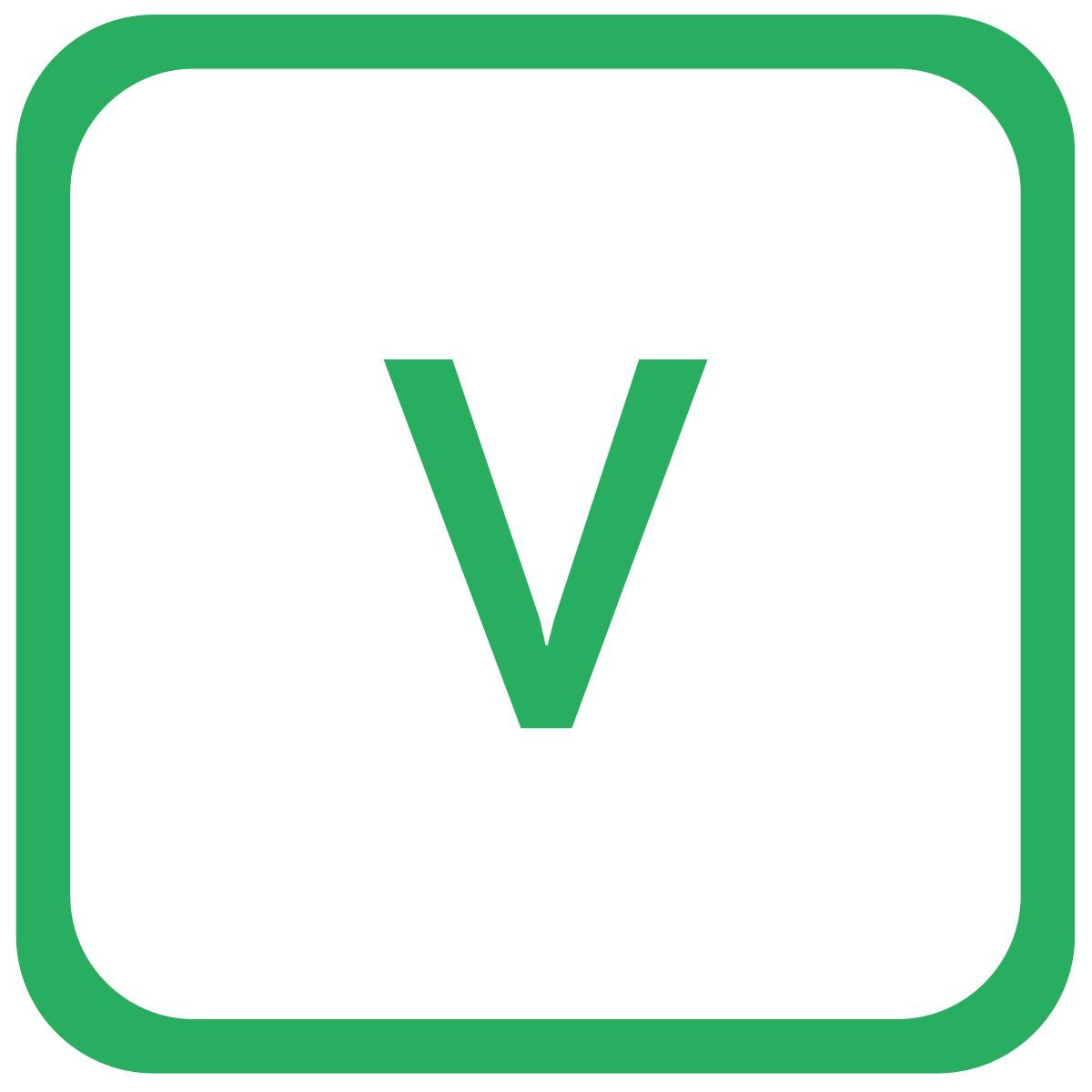 v icon
