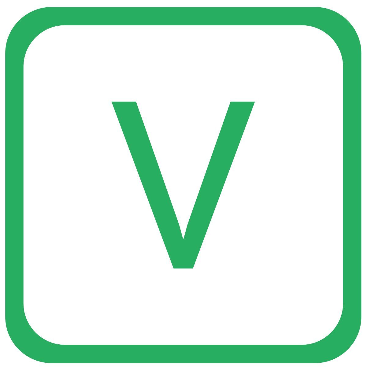 v icon