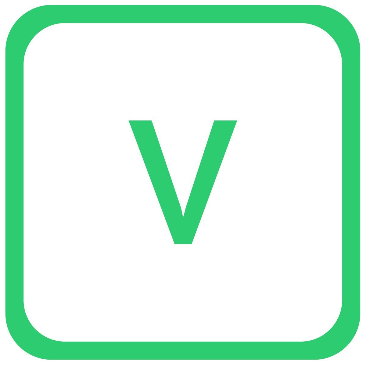 v icon