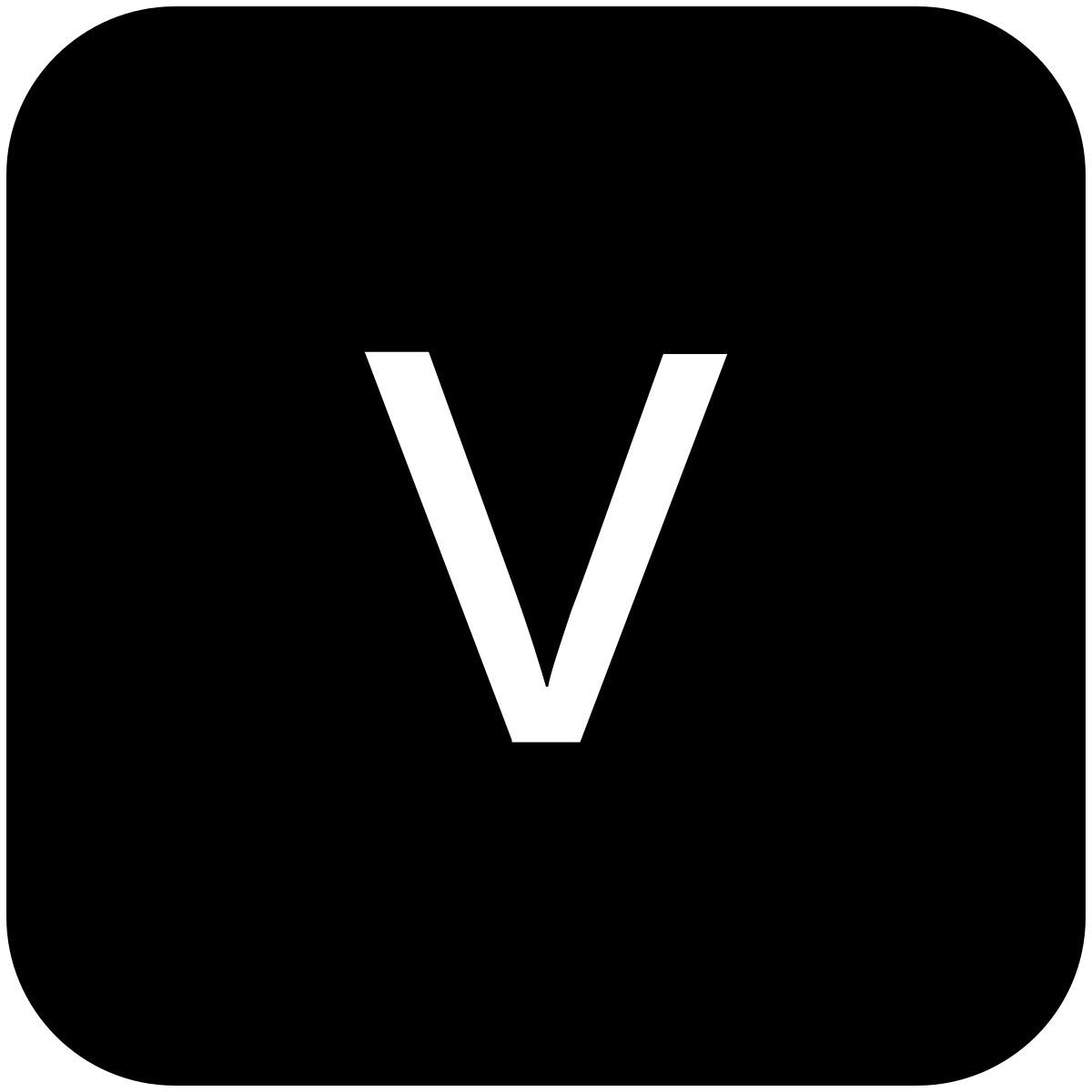 v icon