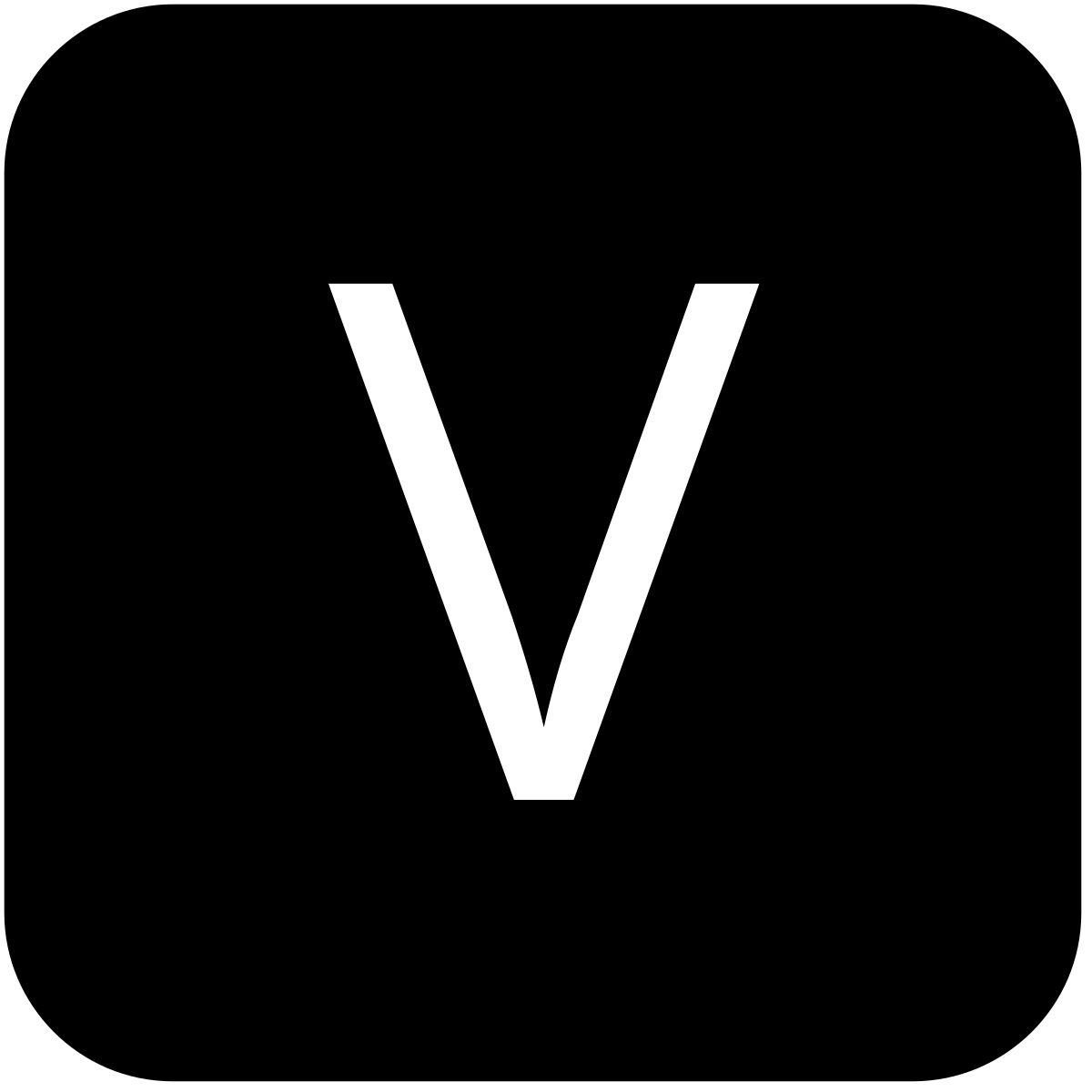 v icon