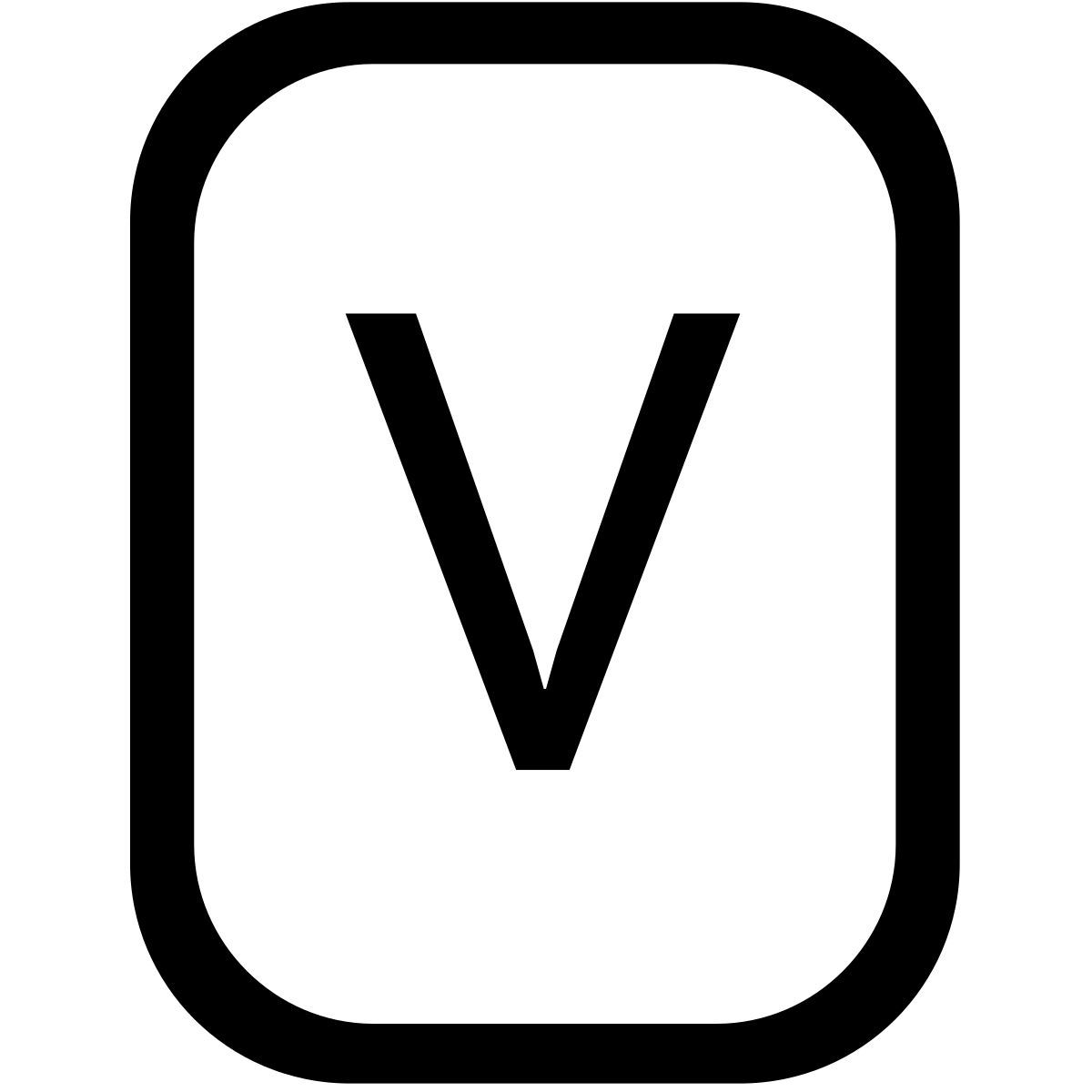 v icon