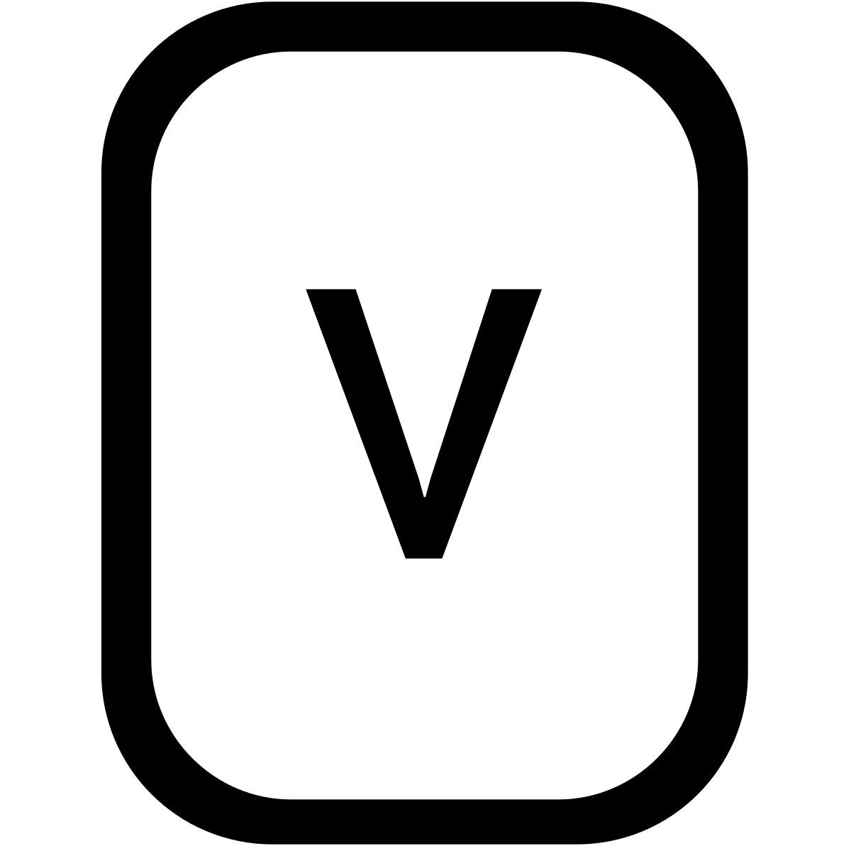 v icon